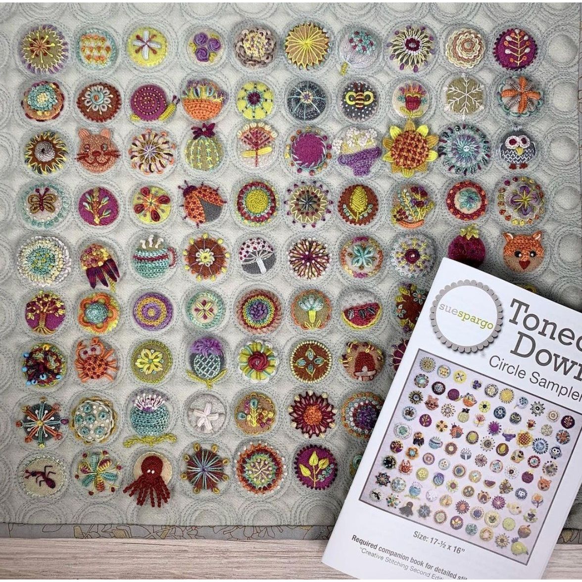 Toned Down Circle Sampler Pattern Sue Spargo -  Norway